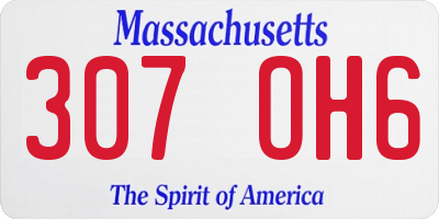 MA license plate 307OH6