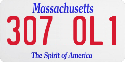 MA license plate 307OL1