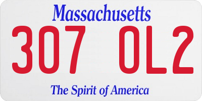 MA license plate 307OL2