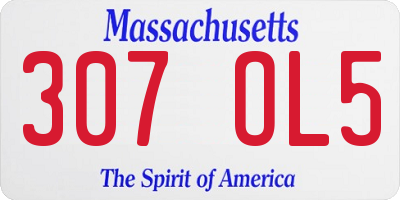MA license plate 307OL5