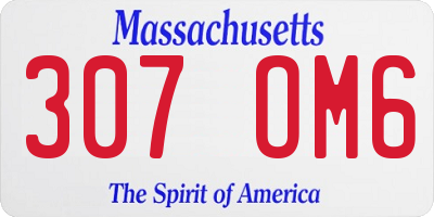 MA license plate 307OM6