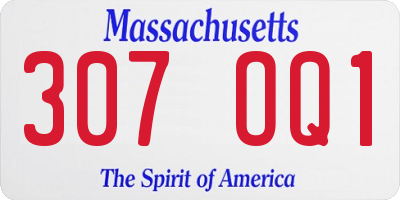 MA license plate 307OQ1
