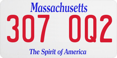 MA license plate 307OQ2