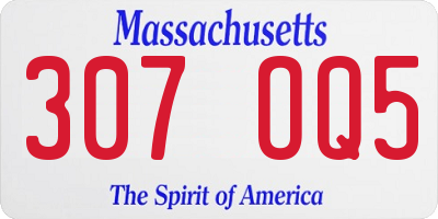 MA license plate 307OQ5