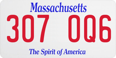 MA license plate 307OQ6