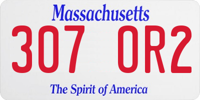 MA license plate 307OR2
