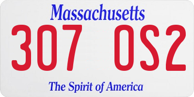MA license plate 307OS2