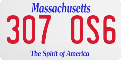 MA license plate 307OS6