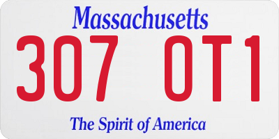 MA license plate 307OT1