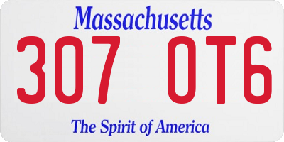 MA license plate 307OT6