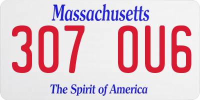 MA license plate 307OU6