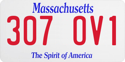 MA license plate 307OV1