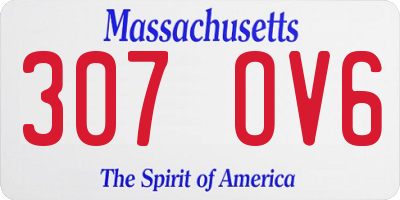 MA license plate 307OV6