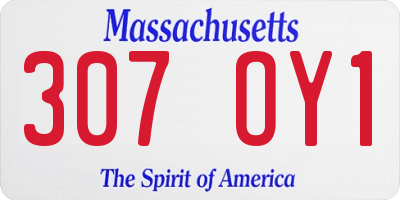 MA license plate 307OY1