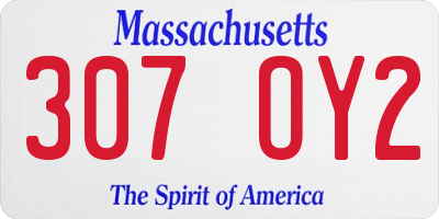 MA license plate 307OY2