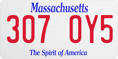 MA license plate 307OY5