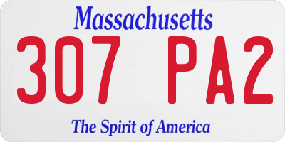 MA license plate 307PA2