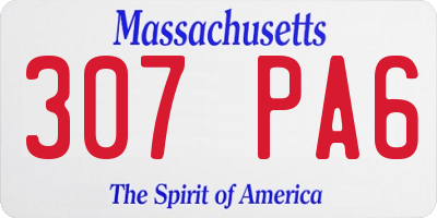 MA license plate 307PA6