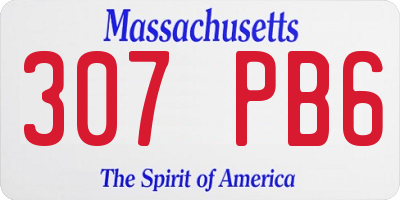 MA license plate 307PB6