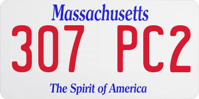 MA license plate 307PC2