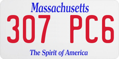 MA license plate 307PC6