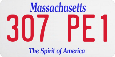 MA license plate 307PE1