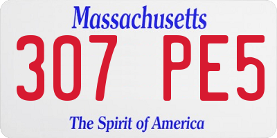 MA license plate 307PE5
