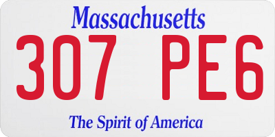 MA license plate 307PE6
