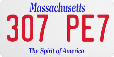 MA license plate 307PE7