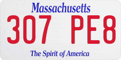 MA license plate 307PE8