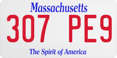 MA license plate 307PE9
