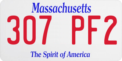 MA license plate 307PF2