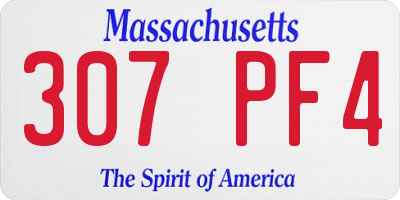 MA license plate 307PF4