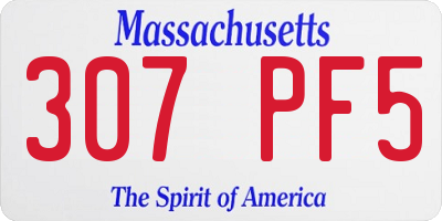 MA license plate 307PF5