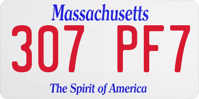 MA license plate 307PF7