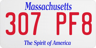MA license plate 307PF8