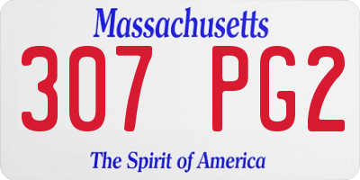 MA license plate 307PG2
