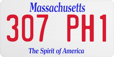 MA license plate 307PH1