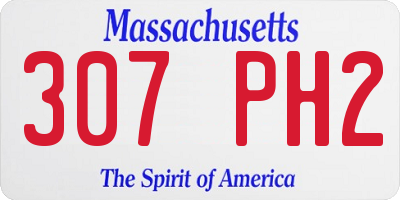 MA license plate 307PH2