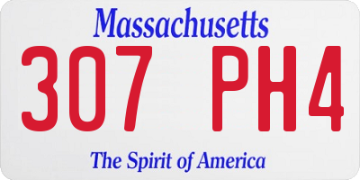 MA license plate 307PH4