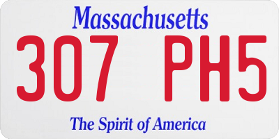 MA license plate 307PH5