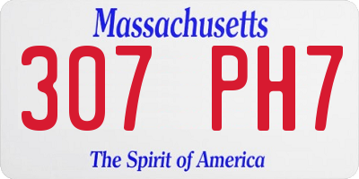 MA license plate 307PH7