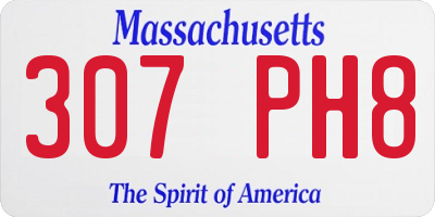 MA license plate 307PH8