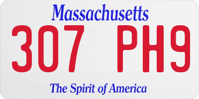 MA license plate 307PH9