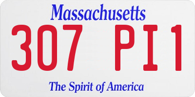 MA license plate 307PI1