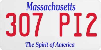 MA license plate 307PI2