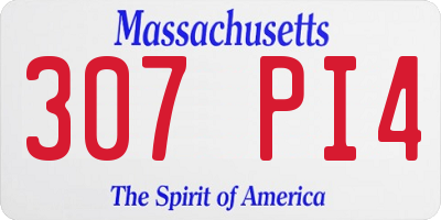 MA license plate 307PI4