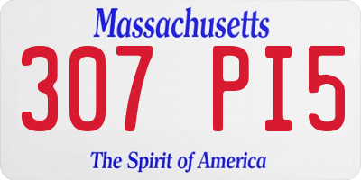 MA license plate 307PI5