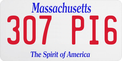 MA license plate 307PI6