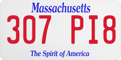 MA license plate 307PI8